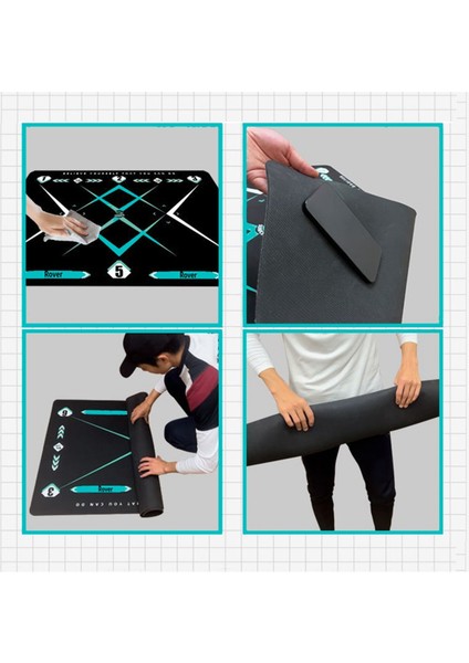 Siyah Futbol Eğitim Mat Slip Olmayan Katlanabilir Çocuklar Yetişkin Top Eğitim Mat (Yurt Dışından) fırsatları