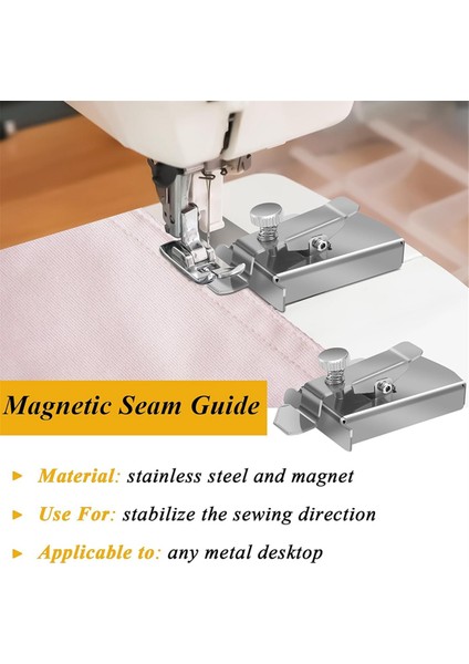 9 Adet Dikişli Haddelenmiş Hemmer Ayak Şarkıcı Manyetik Dikiş Kılavuzu 3-10 mm Genişliğinde Haddelenmiş Etek Basıncı (Yurt Dışından) fırsatları