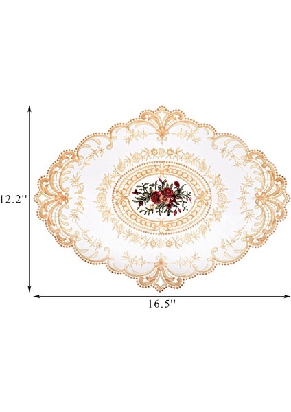 6pcs Yemek Masa Kapağı Işlemeli Masa Bezi Zarif Yuvarlak Dantel Masa Korku Kahve Barışları Peçete Parti Dekorasyonu (Yurt Dışından) fiyatları