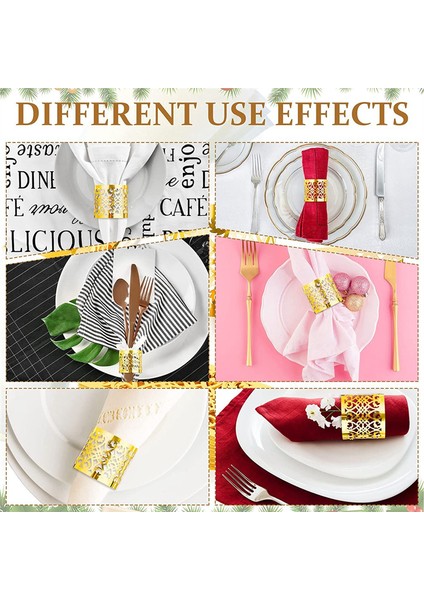 150 Pcs Peçete Yüzükleri Kesim Peçete Tutucusu Havlu Yemek Masası Ayarları Için Teslim Edilebilir Peçete Bantları Dekor Düğün Partisi Altın (Yurt Dışından) fırsatları