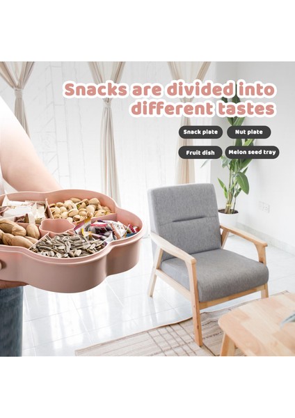 Atıştırmalık Saklama Kutusu, Çiçek Şekli Atıştırmalık Tepsisi Kapalı, Fındık Şekerleme Kutusu, Meyve Kutusu Kuru Meyve Kabı, Pembe (Yurt Dışından) indirimleri