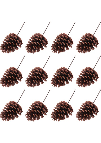 12PCS Natural Pine Cone Seçim Noel Pinecone Spreys Orta Pinekonlar Kablolu Saplamalarla Seçimler 8,3 Inç Xmas, A (Yurt Dışından) fiyatları