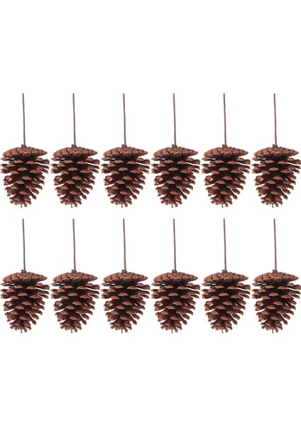 12PCS Natural Pine Cone Seçim Noel Pinecone Spreys Orta Pinekonlar Kablolu Saplamalarla Seçimler 8,3 Inç Xmas, A (Yurt Dışından) fırsatları