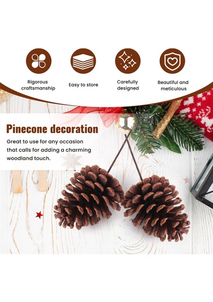 12PCS Natural Pine Cone Seçim Noel Pinecone Spreys Orta Pinekonlar Kablolu Saplamalarla Seçimler 8,3 Inç Xmas, A (Yurt Dışından) indirimleri