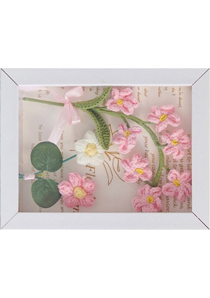 Tığ Işi Yün Çiçek Bitmiş Örme Buket Fotoğraf Süsleri Kolye Sevgililer Günü Hediye Pembe (Yurt Dışından) modelleri