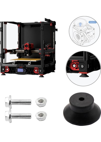 4pcs 3D Yazıcı Kauçuk Ayak Kayma Önleyici Kauçuk Şok Ped Antivibrasyon Voron V2.4 3D Yazıcı Parçaları Için Ayaklar (Yurt Dışından) fiyatları