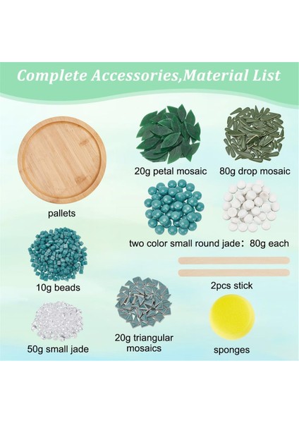 Dıy Seramik Mozaik Kiti Çiçek Mozaik Bambu Coaster Seti Yetişkin Yeni Başlayanlar Için Set Yeşil Cam Mozaik Fayans Ev Dekorasyon (Yurt Dışından) modelleri