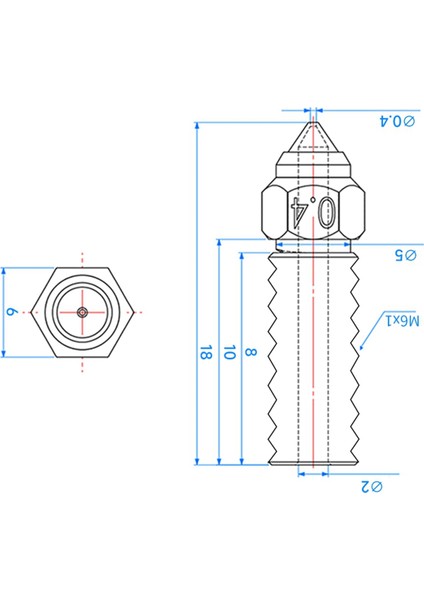 10PCS 3D Yazıcı Nozulları Premium Pirinç 3D Yazıcı Nozulları - 0.4mm Mk8 Sertleştirilmiş Ekstrüder (Yurt Dışından) fiyatları