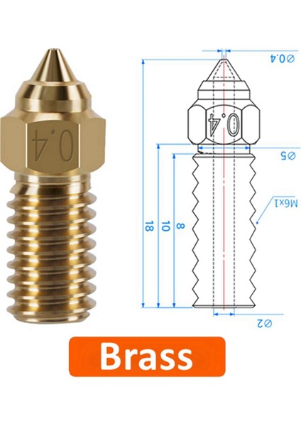 10PCS 3D Yazıcı Nozulları Premium Pirinç 3D Yazıcı Nozulları - 0.4mm Mk8 Sertleştirilmiş Ekstrüder (Yurt Dışından) fırsatları