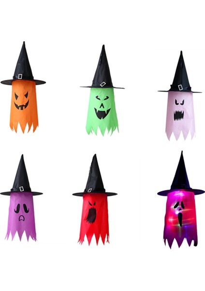 Cadılar Bayramı Dekorasyonu Cadı Şapkası, Asılayan Aydınlık Cadı Şapkası Dekorasyonu, Cadılar Bayramı Kapalı Açık Yard Dekorasyonu (Yurt Dışından)