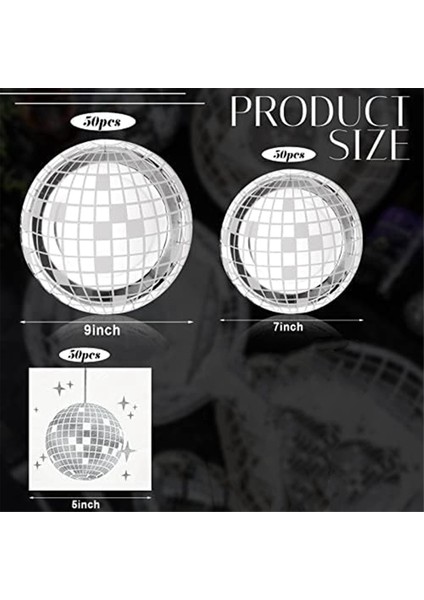 Disko Parti Malzemeleri Sofra Takımı Seti Disko Top Yemek Plakası Peçete Çatalı Disko Doğum Günü Rock Dans Müzik Partisi, 200 Adet (Yurt Dışından) fırsatları