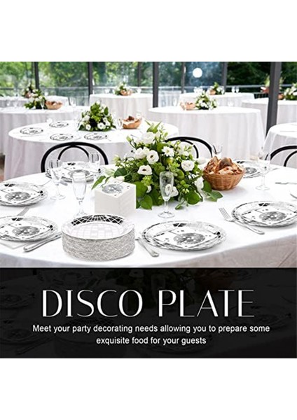 Disko Parti Malzemeleri Sofra Takımı Seti Disko Top Yemek Plakası Peçete Çatalı Disko Doğum Günü Rock Dans Müzik Partisi, 200 Adet (Yurt Dışından) indirimleri