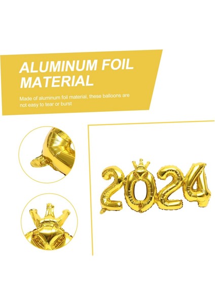 16 Inç 2024 Sayı Folyo Balonlar Festival Için Renkli Alüminyum Folyo Balon Noel Partisi Ev Dekoru Yeni Yıl (9 Adet) (Yurt Dışından) fiyatları