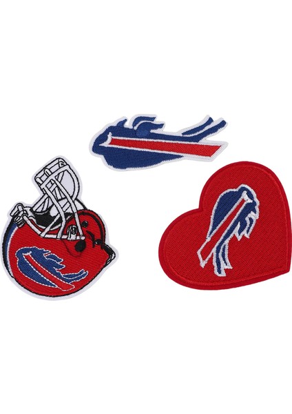 3 Pcs Rugby Takımı Logo Nakış Yaması, Kask ve Kalp Logosu Ceket Sırt Çantası Kot Ceket (Yurt Dışından)