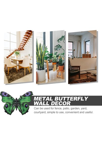 Açık Duvar Dekoru Kelebek Dekorasyon Metal Kelebek Duvar Dekoru Çit Için Metal Duvar Ev Dekorasyonları Için Yeşil (Yurt Dışından) indirimleri