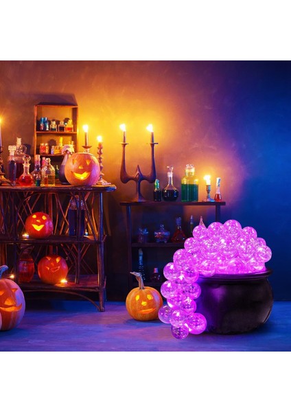 Cadılar Bayramı Kabarcık Seti Cadılar Bayramı Dekorasyonları Kapalı Dıy Kiti ile Açık Top Cadılar Bayramı Dekoru Pembe-Mor Uzaktan Kumanda (Yurt Dışından) fiyatları