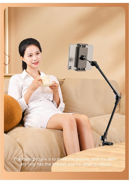 Tembel Kişi Braket Tablet Tutucu Masası Stand Ayarlanabilir Katlanabilir Kol Tablet Braketi Beyaz (Yurt Dışından) modelleri