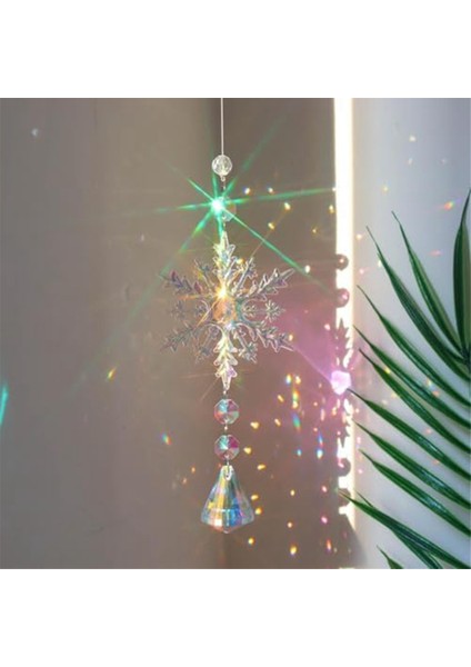 Güneş Yakalayıcılar Kapalı Pencere Kar Taneleri Asılı Kristal Suncatcher Prizma Top Gökkuşağı Suncatcher Kar Tanesi Kolye (Yurt Dışından) fırsatları