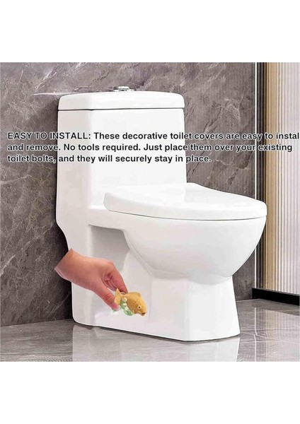 Tuvalet Cıvatası Kapakları, Restıngıolet Cıvatası Sevimli Banyo Dekoru, Kolay Kurulum Tuvalet Yedek Parçaları Mavi 1pcs (Yurt Dışından) indirimleri