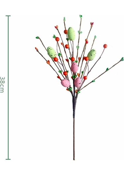 Pastel Paskalya Yumurtası ve Çilek ile Yapay Paskalya Sprey Vine- Dekoratif Bahar Çiçek Kökleri- Easter Yumurta Şubeleri E E E (Yurt Dışından) modelleri