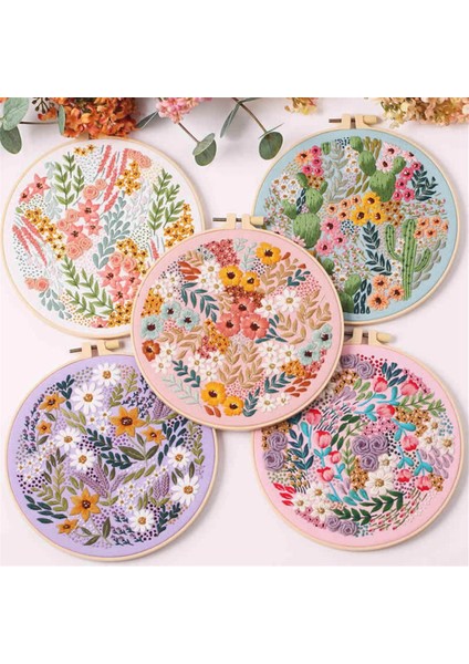 Yeni Başlayanlar ve Nakış Meraklıları Için Nakış Kiti, Iplik Iğneli Çiçek Manzarasını Içerir, D (Yurt Dışından) fırsatları