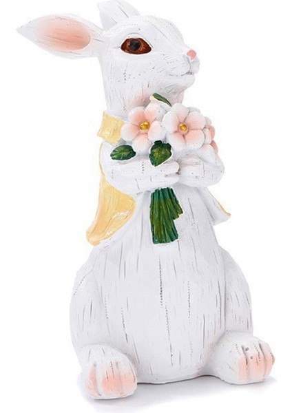 2 Adet Paskalya Tavşanı Dekorasyonları Reçine Tavşan Figürinler, Bahar Tavşanı Dekoru El Yapımı Çift Tavşan Heykelleri Ev Dekoru (Yurt Dışından) indirimleri