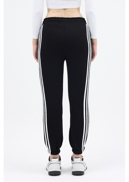 Siyah Yan Şerit Detaylı Kadın Eşofman 9209M