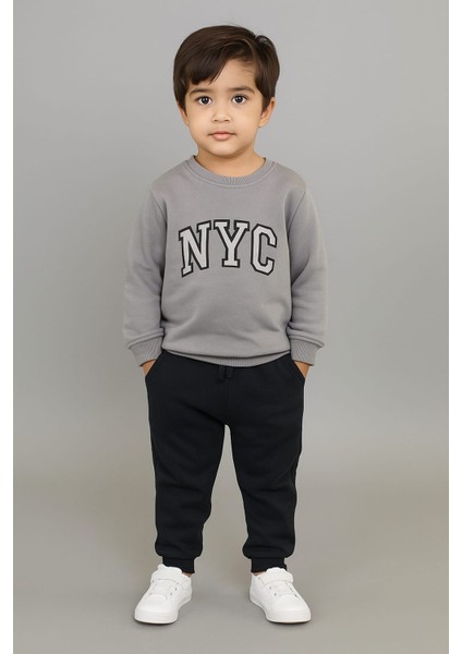Erkek Çocuk Nyc Nakışlı Sweat 2'li Takım