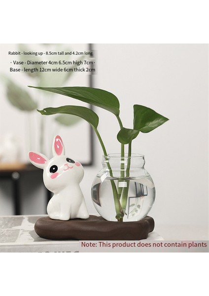 Karikatür Sevimli Tavşan Hidroponik Çiçek Vazo Şeffaf Cam Çiçek Aranjman Bitki Kapları Bitkiler Ev Dekor Için Pot (Yurt Dışından) fırsatları