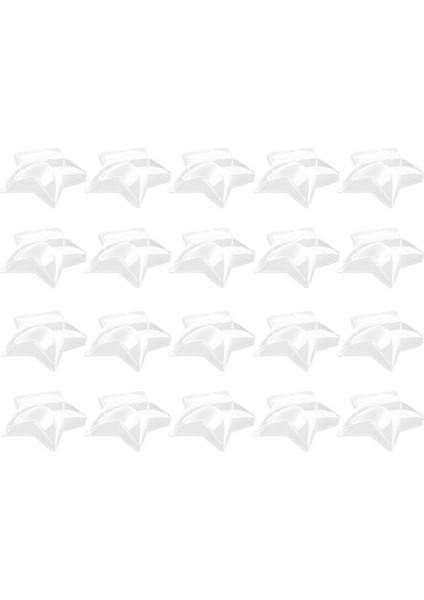 20PCS 80MM Dıy Dolab Toplar Temiz Plastik Süslemeler Topları Noel Ağacı Süslemesi Bükücü Parti Malzemeleri (Yıldız Şekli) (Yurt Dışından)