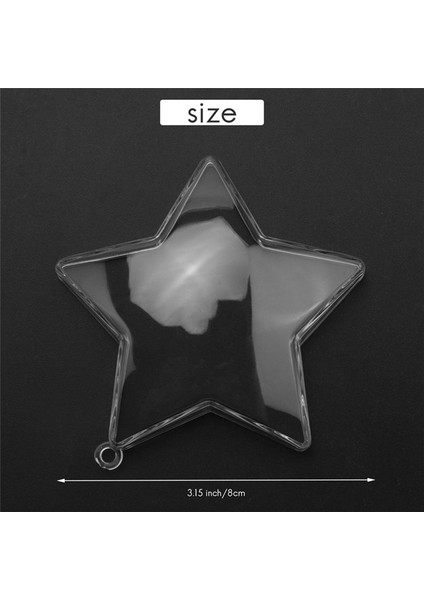 20PCS 80MM Dıy Dolab Toplar Temiz Plastik Süslemeler Topları Noel Ağacı Süslemesi Bükücü Parti Malzemeleri (Yıldız Şekli) (Yurt Dışından) fırsatları