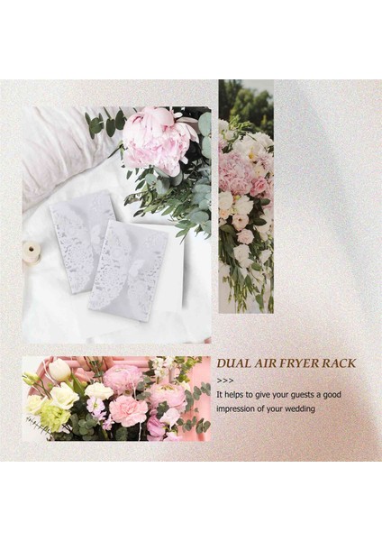 10PCS/SET Hassas Oyma Kelebekler Romantik Düğün Davetiyesi, Düğün Için Zarf Davetiyeleri ： Beyaz (Yurt Dışından) modelleri
