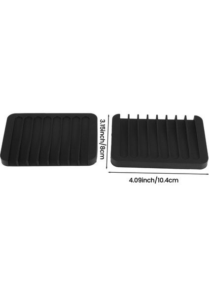 3 Paket Silikon Duş Sabun Tabağı, Sabun Tasarrufu Tutucu, Dikdörtgen Içbükey Siyah (Yurt Dışından) indirimleri