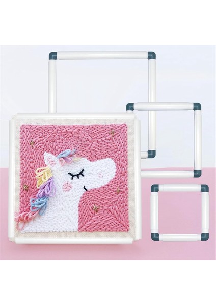 3 Paket Kare Nakış Çemberleri Çapraz Dikiş Çemberleri Yumruk Iğne Çemberleri Nakış Kapitone Çerçevesi, Mavi (Yurt Dışından) modelleri