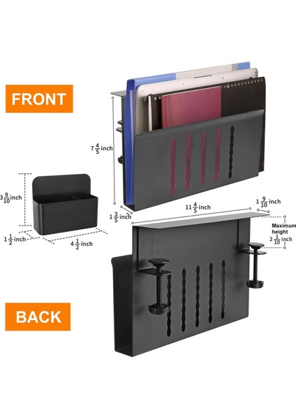 Masa Yan Depolama Masa Depolama, Çelik Asılı Masa Organizatörü, Dizüstü Bilgisayar Sahibi, Kalem Tutucu, Masa Depolama Sahibi, Bir (Yurt Dışından) fırsatları
