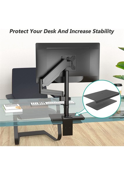 Monitör Montaj Plakası Ince Cam ve Diğer Kırılgan Masa Üstü Için Çelik Braket Plakası Çoğu Monitör Standı (Yurt Dışından) indirimleri