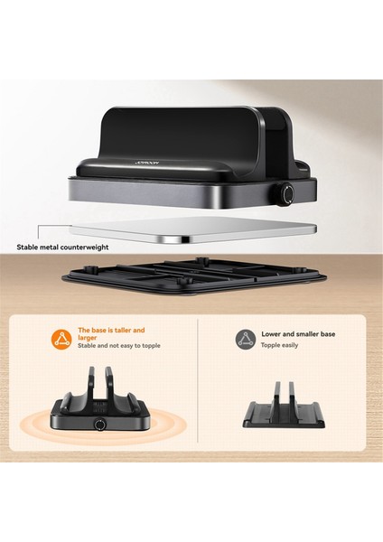 Joyroom Dikey Dizüstü Bilgisayar Macbook, Hp, Dell Için Ayarlanabilir Telefon ve Tablet Tutucu - Jr -ZS374 Siyah (Yurt Dışından) fiyatları