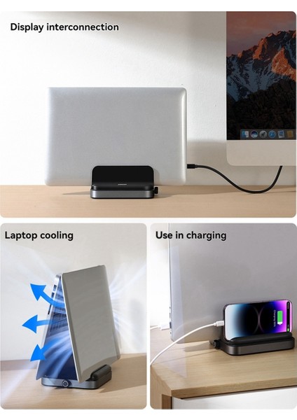 Joyroom Dikey Dizüstü Bilgisayar Macbook, Hp, Dell Için Ayarlanabilir Telefon ve Tablet Tutucu - Jr -ZS374 Siyah (Yurt Dışından) modelleri