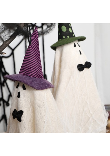 3pcs Cadılar Bayramı Yeşil/mor/turuncu Cadı Şapkası ile Asılı Hayaletler Sevimli Ürkütücü Hayalet Asma Hayalet Cadılar Bayramı Dekorasyonları (Yurt Dışından) indirimleri