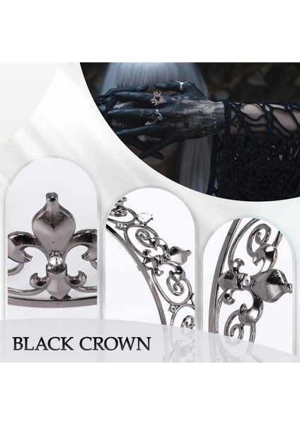 Gotik Full King Taç - Erkek ve Erkekler Için Metal Kronlar ve Tiaras, Goth Prens Balo Partisi Şapkaları, Cadılar Bayramı Cosplay Kostümü (Yurt Dışından) indirimleri