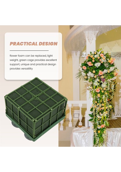 2 Adet Kare Çiçek Köpük Kafes Çiçek Standı Çiçek Köpük ve Vantuz Ile, Düğün Masası Merkezinde Çiçek Aranjmanı Için (Yurt Dışından) fırsatları