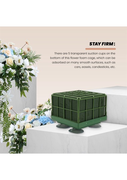 2 Adet Kare Çiçek Köpük Kafes Çiçek Standı Çiçek Köpük ve Vantuz Ile, Düğün Masası Merkezinde Çiçek Aranjmanı Için (Yurt Dışından) indirimleri