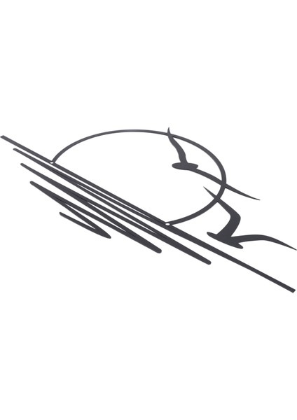 Gün Doğumu Metal Duvar Sanatı, Güneş ve Martılar Duvar Dekoru, Metal Duvar Dekoru, Soyut Gün Batımı Ev Dekoru, Minimalist Çizgi Sanatı (Yurt Dışından) fiyatları