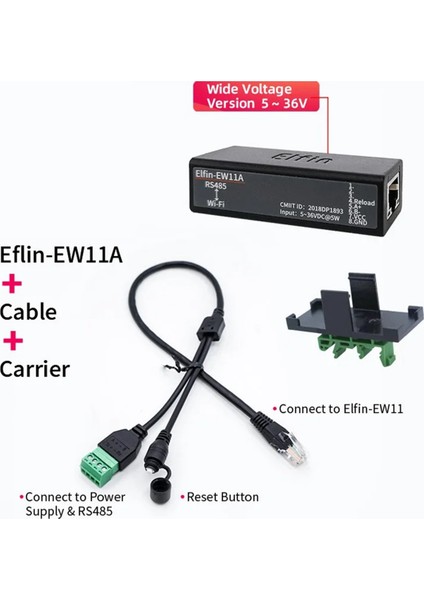 Elfin Seri Port RS485-WIFI Seri Cihaz Sunucusu ELFIN-EW11A Destek Tcp/ıp Telnet Modbus Tcp Protokolü Iot Veri Aktarımı (Yurt Dışından) fırsatları