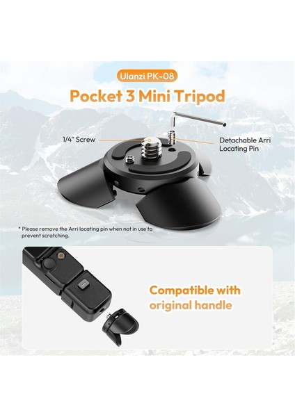 Djı Pocket 3 Mini Tripod Için Djı Osmo Cep 3, Çok Amaçlı Mini Tripod 1/4inch Montaj Vidası INSTA360 (Yurt Dışından) fırsatları