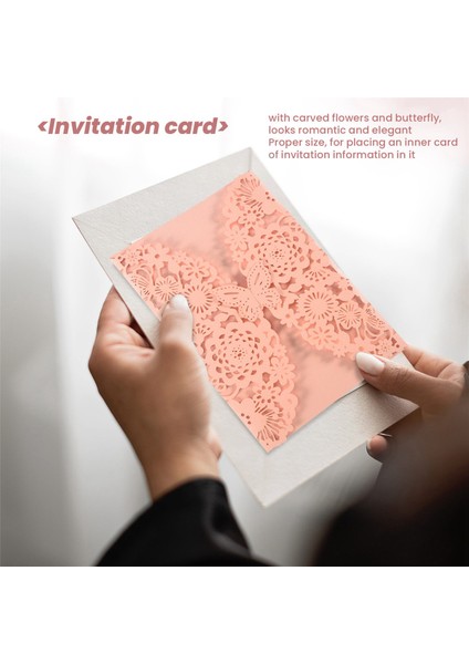 10PCS/SET Hassas Oyma Kelebekler Romantik Düğün Partisi Davetiyesi Düğün Için Davetiyeler ： Pembe (Yurt Dışından) indirimleri