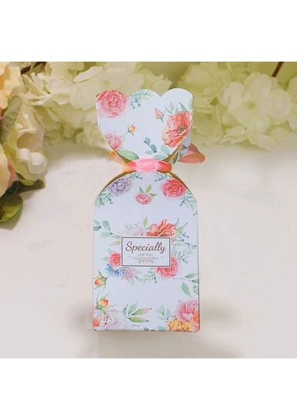 50 Adet Çiçek Desen Şeker Kutuları Düğün Gelin Duş Bebek Doğum Günü Partisi Iyilik Hediye Kutusu 50PCS ile Açık Pembe Kurdele (Yurt Dışından) fırsatları