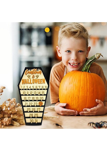 Cadılar Bayramı Tatil Masaüstü Dekorasyonu Cadılar Bayramı, Geri Sayım Takvimi, El Yapımı Diy Ahşap Cadılar Bayramı Dekor Hediyeleri (Yurt Dışından) fırsatları