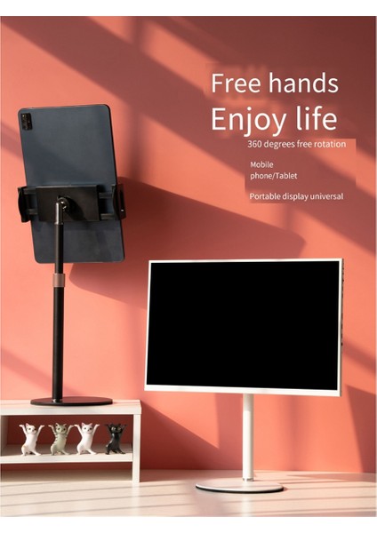 Taşınabilir Monitör Standı 360 Ayarlanabilir Kaldırma Monitörü Stand Masası Monitör Desteği Cep Telefonu Dizüstü Bilgisayar Evrensel B (Yurt Dışından) fiyatları
