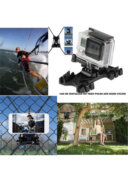 Net Zincir Bağlantı Telefonları Telefon Için Çit Montajı Evrensel Cep Telefonu Tutucu Gopro Action Camera Tree Pole Montaj (Yurt Dışından) indirimleri
